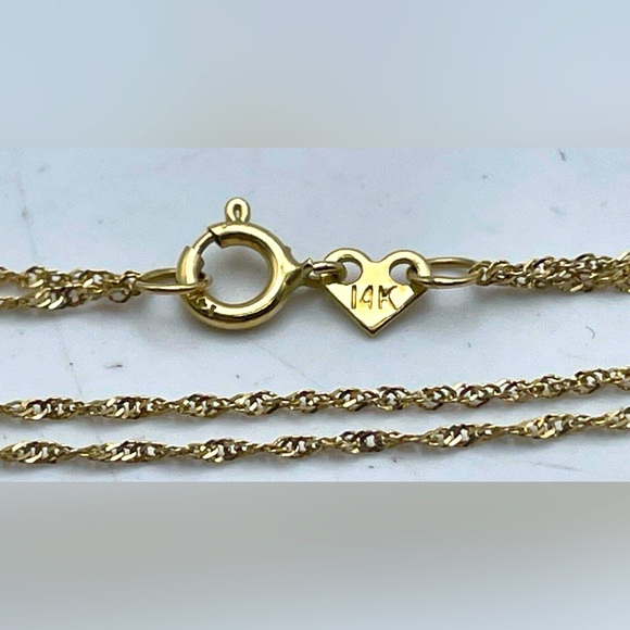 14K Yellow Gold Double Strand Open Circle (13.93K) Chain (13.91K) Bracelet - Picture 2 of 4